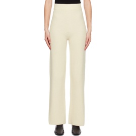 DRAE 오프화이트 Off-White Ribbed Lounge Pants 231520F086001