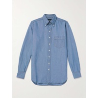 DRAKE Button-Down Collar Cotton-Chambray Shirt 1647597323019457
