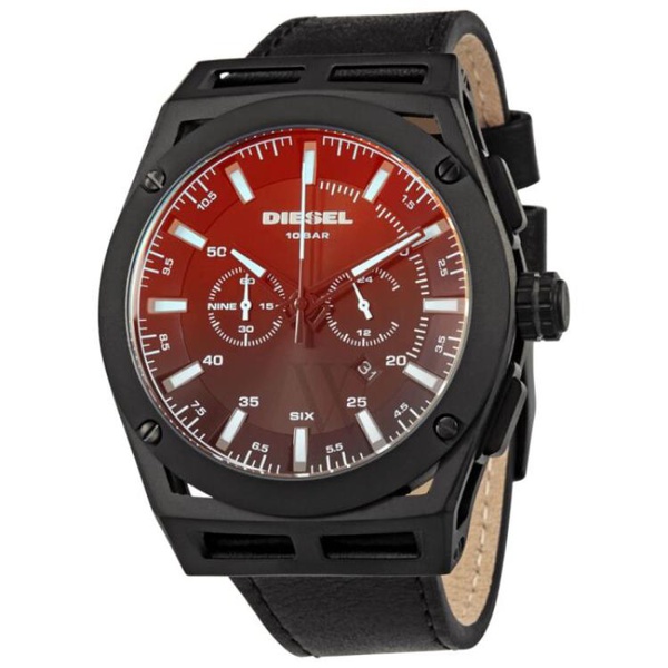 디젤 디젤 Diesel MEN'S Timeframe Chronograph Leather Watch DZ4544