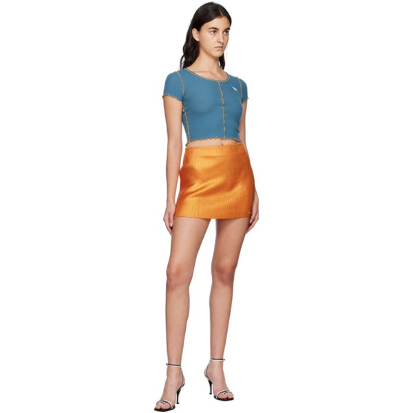 디젤 디젤 Diesel Orange M-Argette Miniskirt 222001F090007