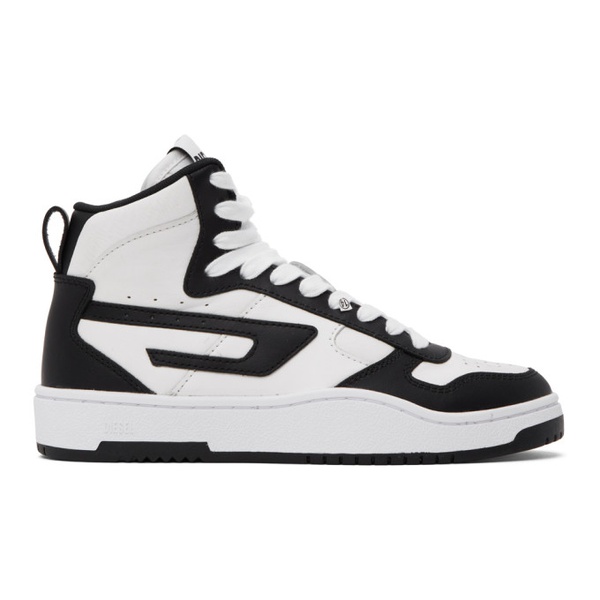 디젤 디젤 Diesel White & Black S-Ukiyo V2 Mid Sneakers 232001M236001