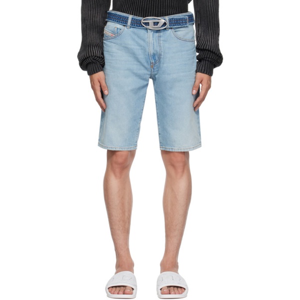 디젤 디젤 Diesel Blue Slim Denim Shorts 232001M193005