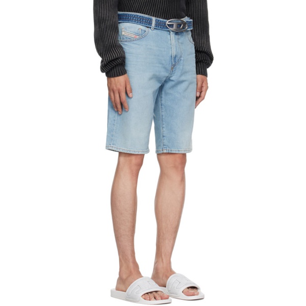 디젤 디젤 Diesel Blue Slim Denim Shorts 232001M193005