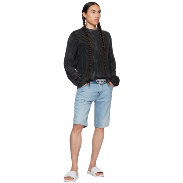 디젤 디젤 Diesel Blue Slim Denim Shorts 232001M193005