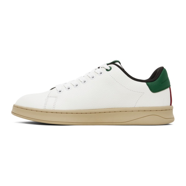 디젤 디젤 Diesel White & Green S-Athene Low Sneakers 231001M237001