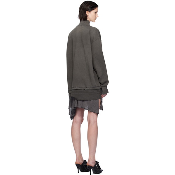 디젤 디젤 Diesel Gray D-Rolock Minidress 232001F052013