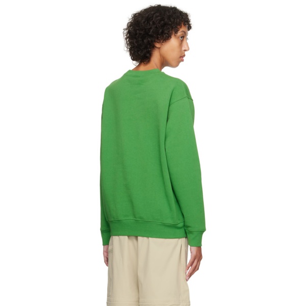  다임 Dime Green Embroidered Sweatshirt 232841F096002