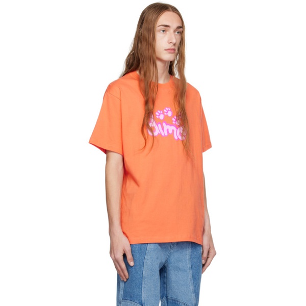  다임 Dime Orange Pawz T-Shirt 241841M213003