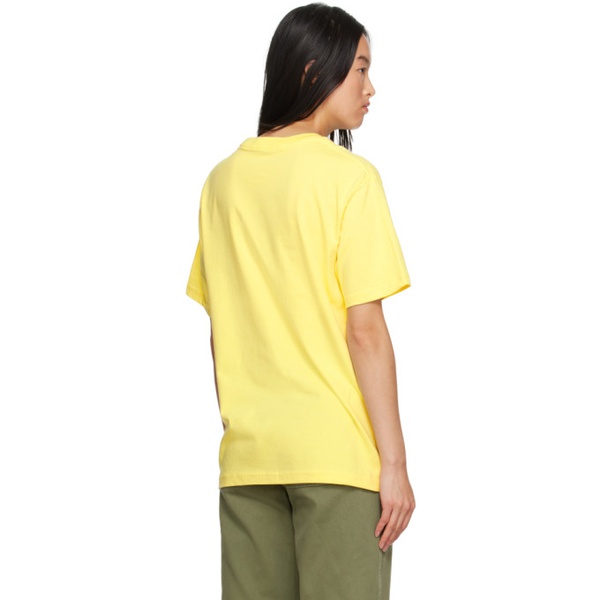  다임 Dime Yellow Tangle T-Shirt 241841F110002