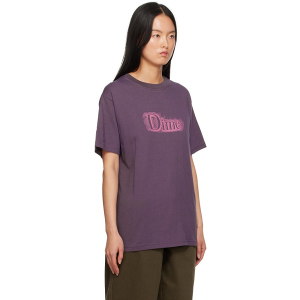 다임 Dime Purple Noize T-Shirt 241841F110003