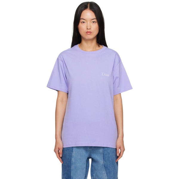  다임 Dime Purple Classic T-Shirt 241841F110005