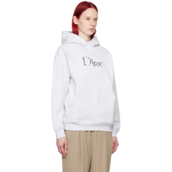  다임 Dime Gray Skull Hoodie 241841F097022