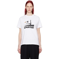 다임 Dime White Banky T-Shirt 241841F110016