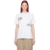 다임 Dime White Portal T-Shirt 241841F110019