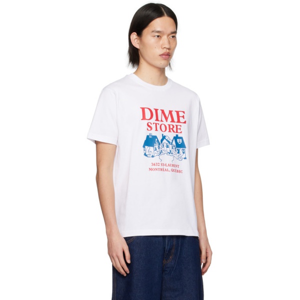  다임 Dime White Skateshop T-Shirt 242841M213020