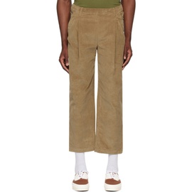 다임 Dime Brown Pleated Trousers 241841M191011