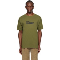 다임 Dime Khaki Classic Blurry T-Shirt 241841M213066