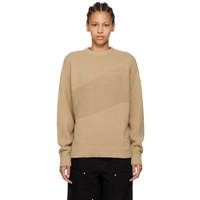 다임 Dime Tan Wave Sweater 242841F096001