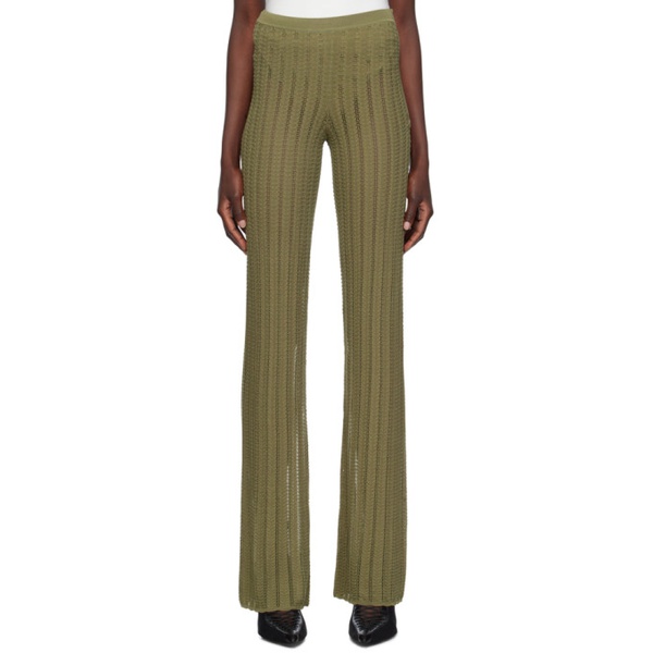  디온 리 Dion Lee Khaki Snakeskin Trousers 232417F087010