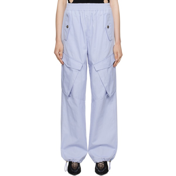  디온 리 Dion Lee Blue Elasicized Trousers 232417F087007