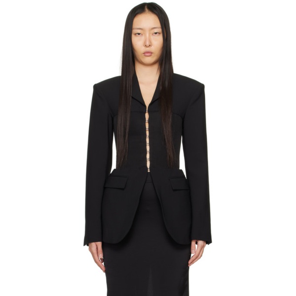  디온 리 Dion Lee Black Corset Tube Blazer 241417F057004