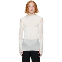 디온 리 Dion Lee White Bodywear Long Sleeve T-Shirt 222417M213030