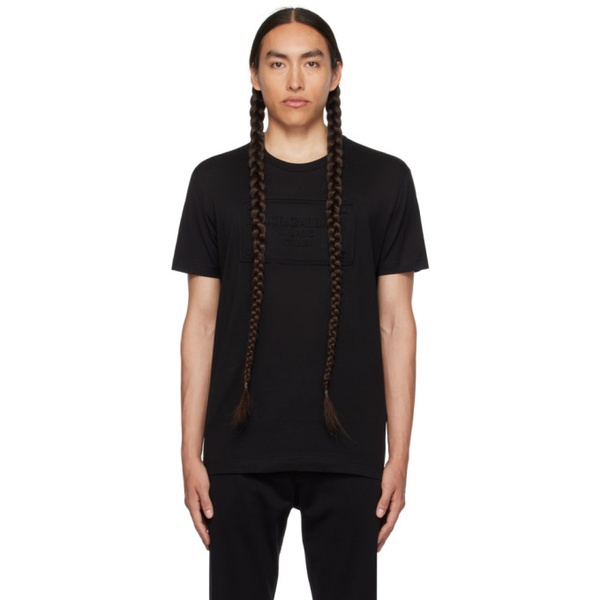 돌체앤가바나 Dolce&Gabbana Black Embossed T-Shirt 232003M213002