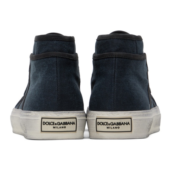 돌체앤가바나 Dolce&Gabbana Black Vintage Sneakers 231003M236001