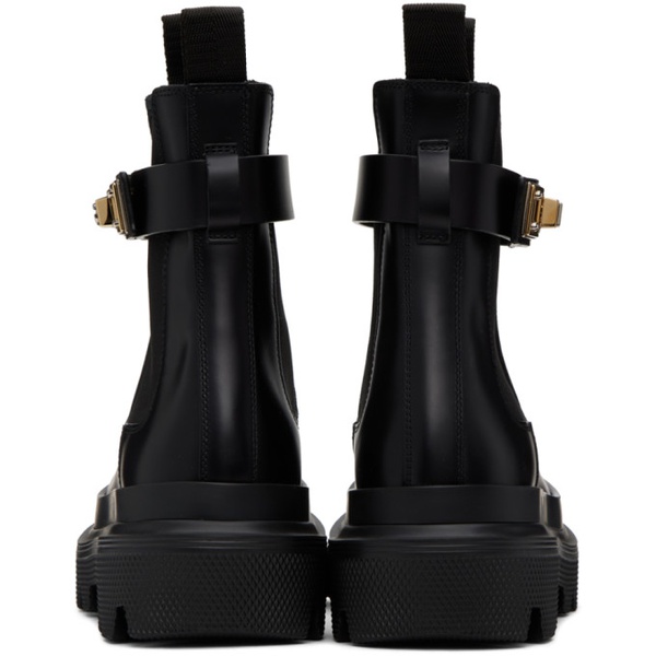 돌체앤가바나 Dolce&Gabbana Black Calfskin Chelsea Boots 232003F113000