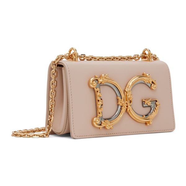 돌체앤가바나 Dolce&Gabbana Pink Calfskin Phone Bag 241003F048003