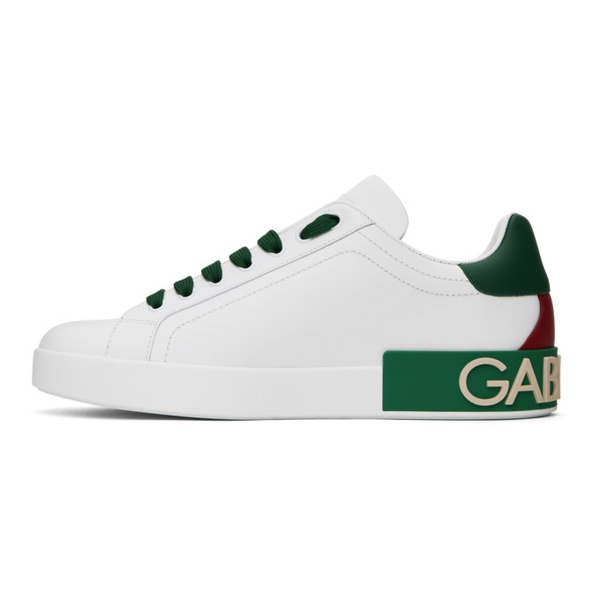 돌체앤가바나 Dolce&Gabbana White Portofino Sneakers 241003M237002