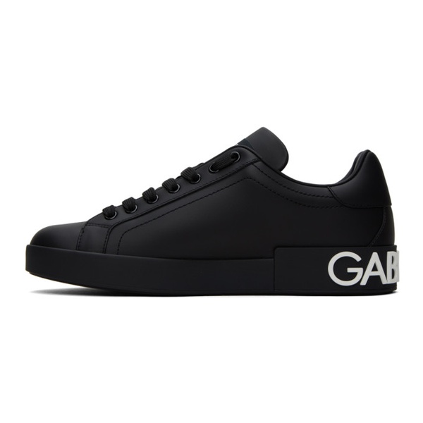 돌체앤가바나 Dolce&Gabbana Black Portofino Sneakers 241003M237026
