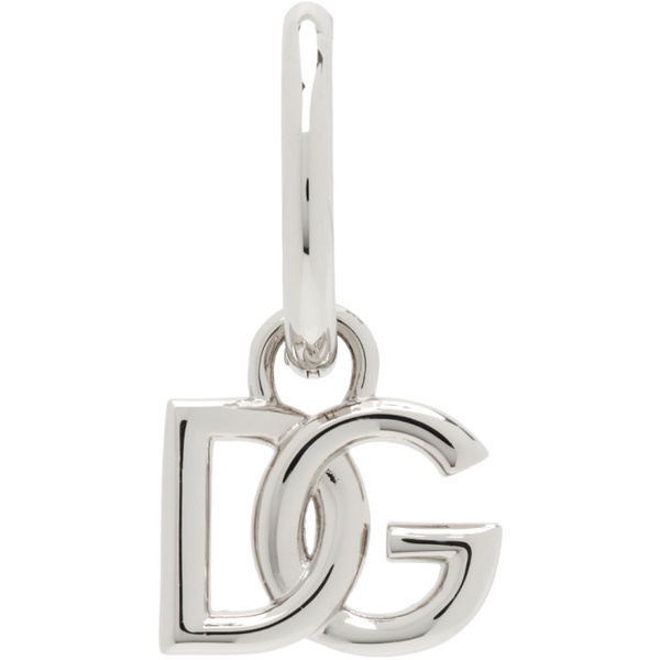  Dolce&Gabbana Silver DG Logo Single Earring 241003M144001