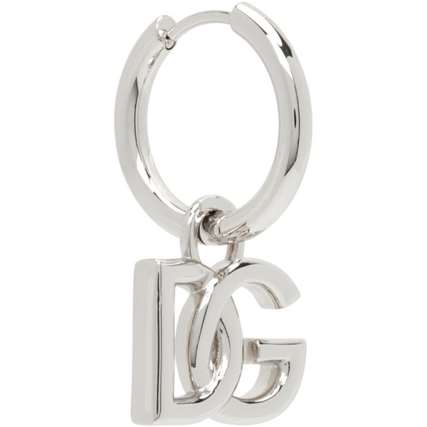  Dolce&Gabbana Silver DG Logo Single Earring 241003M144001