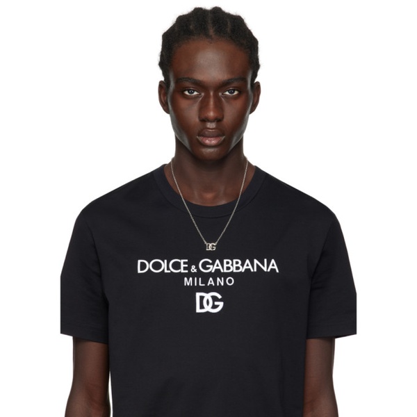  Dolce&Gabbana Silver DG Logo Necklace 241003M145002