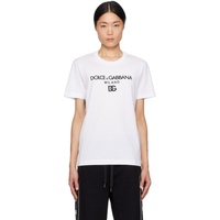 Dolce&Gabbana White DG T-Shirt 241003M213000