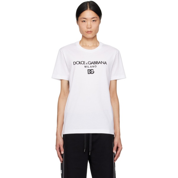 돌체앤가바나 Dolce&Gabbana White DG T-Shirt 241003M213000
