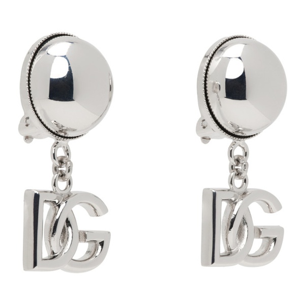 돌체앤가바나 Dolce&Gabbana Silver Kim Kardashian 에디트 Edition DG Logo Earrings 241003F022011