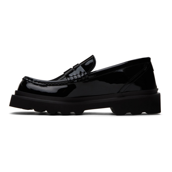  Dolce&Gabbana Black Moc Toe Loafers 241003M231012