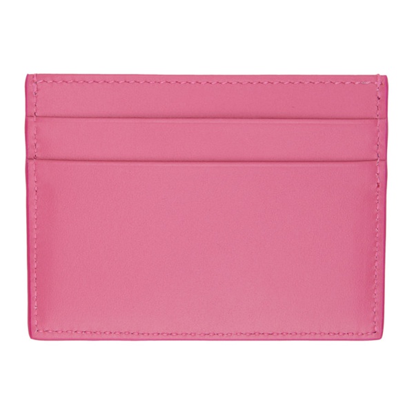 돌체앤가바나 Dolce&Gabbana Pink Embossed Card Holder 241003F040001