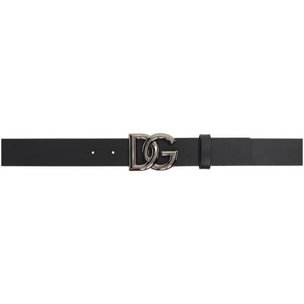  Dolce&Gabbana Black Cintura Logata Belt 241003M131006