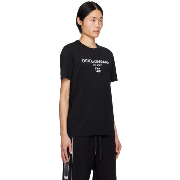 돌체앤가바나 Dolce&Gabbana Black DG T-Shirt 241003M213001