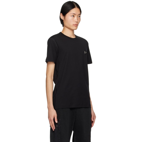 돌체앤가바나 Dolce&Gabbana Black Branded T-Shirt 241003M213018