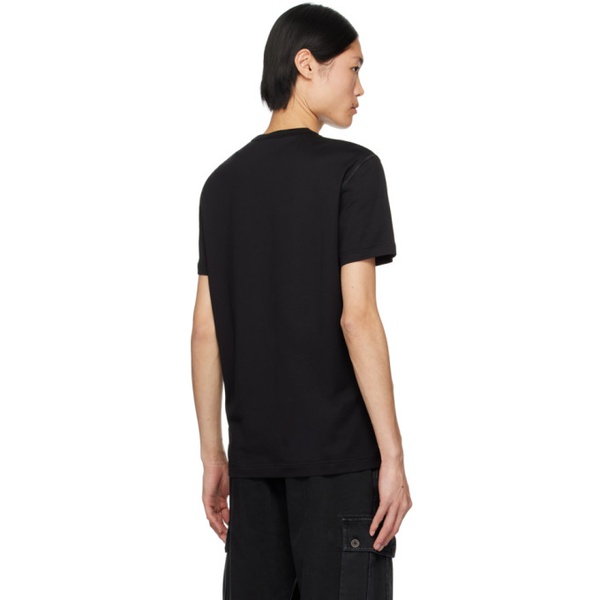 돌체앤가바나 Dolce&Gabbana Black Branded T-Shirt 241003M213018