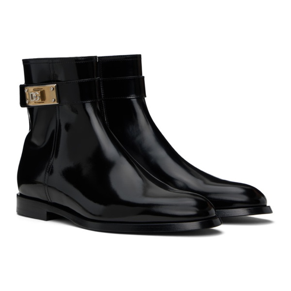 돌체앤가바나 Dolce&Gabbana Black Giotto Boots 241003M223000