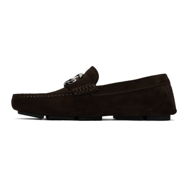  Dolce&Gabbana Brown Classic Driver Loafers 241003M231003