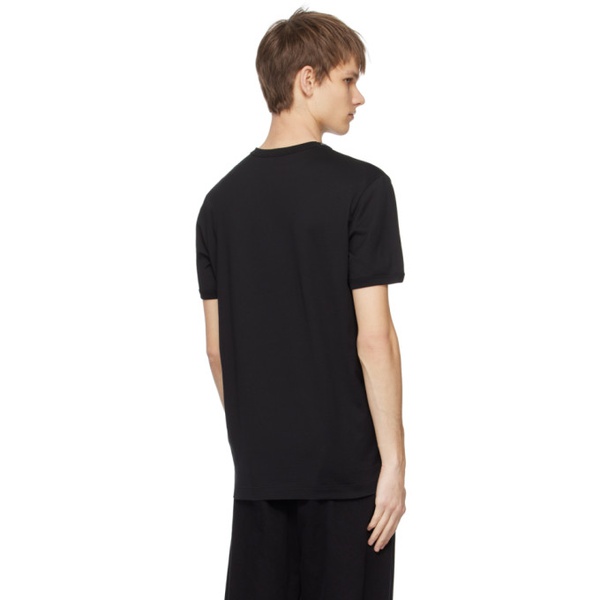  Dolce&Gabbana Black Embroidered T-Shirt 241003M213016