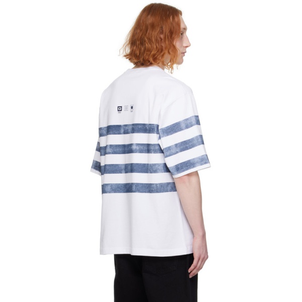  Dolce&Gabbana White Stripe T-Shirt 241003M213006