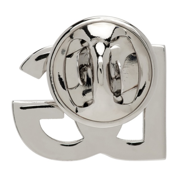  Dolce&Gabbana Silver DG Logo Pin 241003M146002