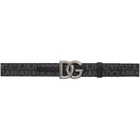 Dolce&Gabbana Gray & Black DG Belt 241003M131003